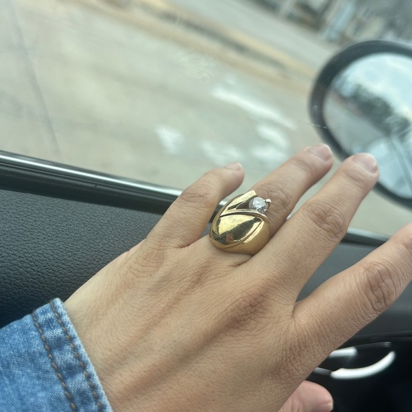 Elegant Gold Statement Ring - Picture 2 of 5